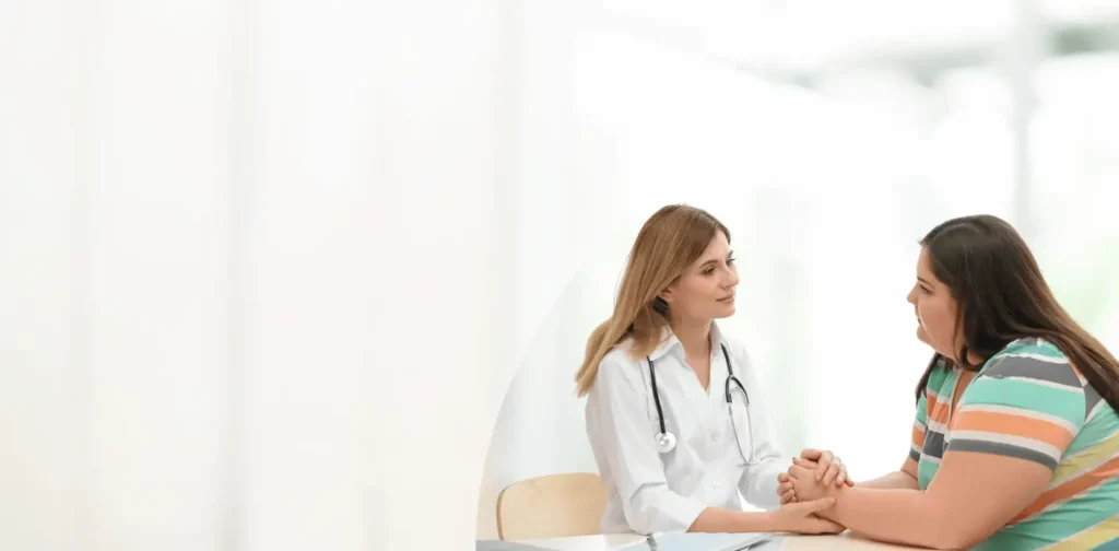 our doctor comforting patient